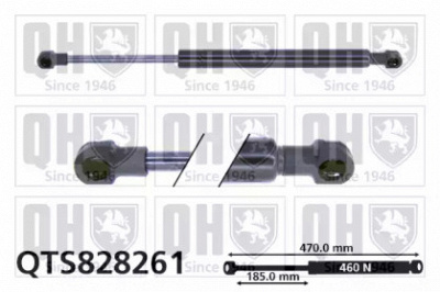 QUINTON HAZELL qts828261 -  Газовая пружина, крышка багажник